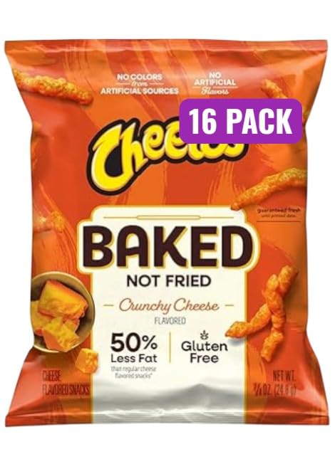 Baked Potato Chips, Original, 0.875 oz Bags, (Pack of 16), Bundled By Shoppyway 50% Less Fat, Gluten Free, No Artificial Flavors, No Colors from Artificial Sources