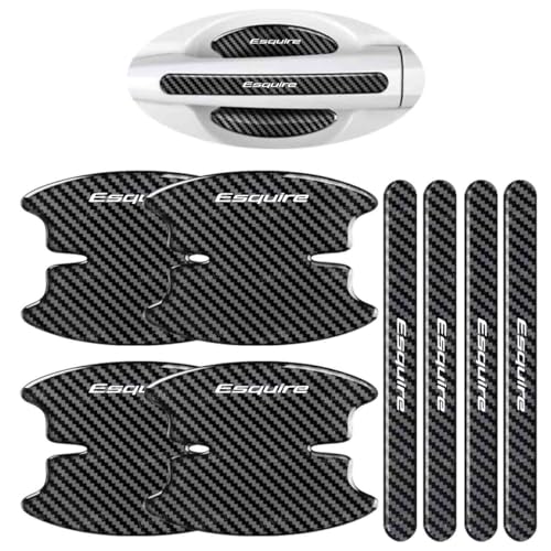 ドアハンドル プロテクター エスクァイア 80系などの車種に適用 車 ドアガード 8個セット カーボン柄 キズ防止 塗装守り 傷隠し 手触りいい 取り付け簡単 (ESQUIRE)