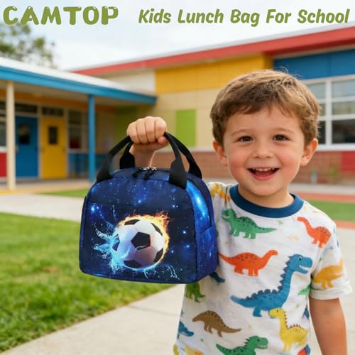 Image of CAMTOP Boys Lunch Box Kids Insulated Lunch Bag Kids Cute Lunchbox for Boys Loncheras Para Ninos
