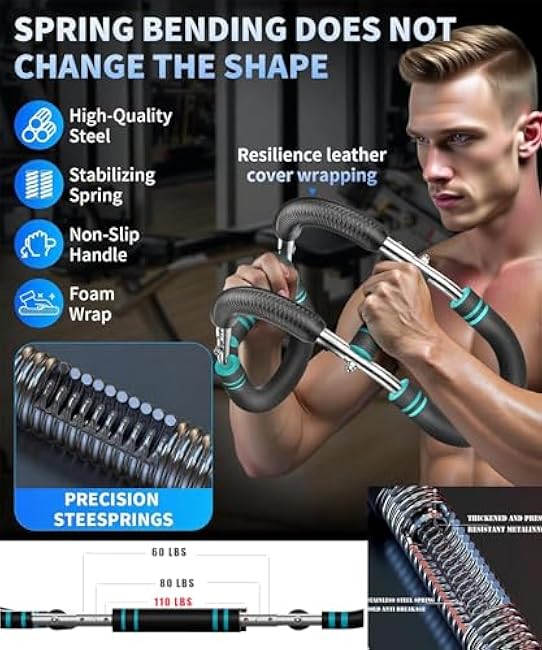 Twister Arm Trainer for Men & Women£¬60-110lb Adjustable Arm & Chest Workout Equipment£¬Portable Home Gym Strength Training Machine for Full-Body Toning & Muscle Building