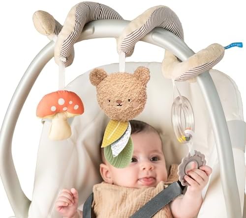 Taf Toys Bear Hug Spiral Car Seat Toy - Plush Bear & Mushroom, Co...