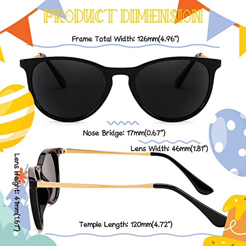 Feisedy Kids Round Polarized Sunglasses For Girls Boys Classic Retro Uv400 Protection Toddler Sun Glasses Age 3-12 B9070 #TOP2