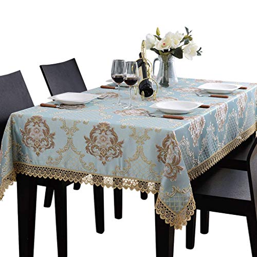 Nappe rectangulaire tissu brodé dentelle pour protéger table basse salon - 2
