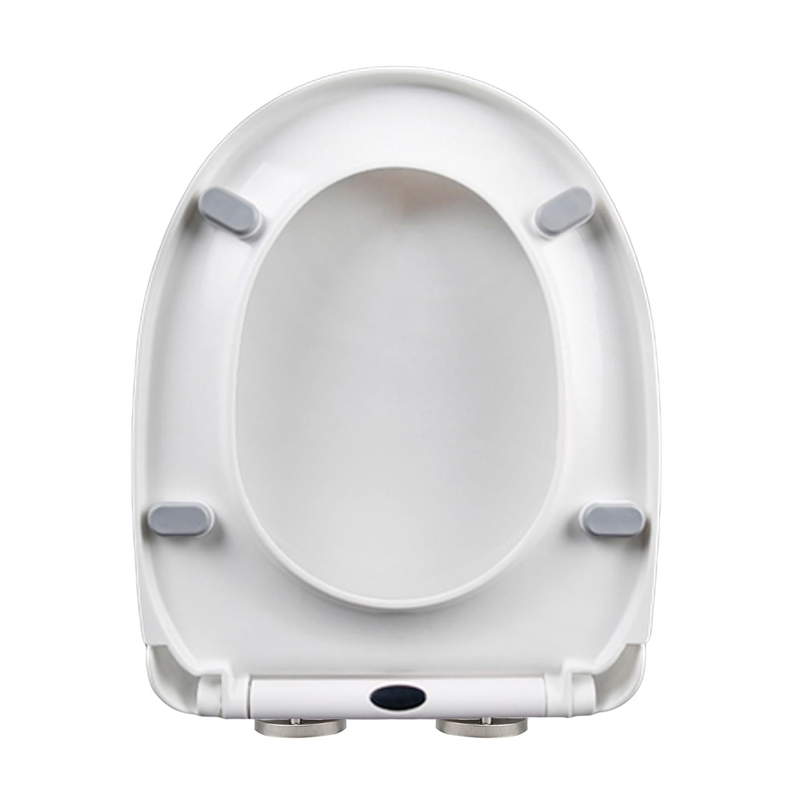 Verstellbarer WC-Sitz mit Absenkautomatik, 42 x 34 cm, Schnellverschluss und einfache Installation, PP-Material, modernes Design für Familienbadezimmer, bequem und langlebig