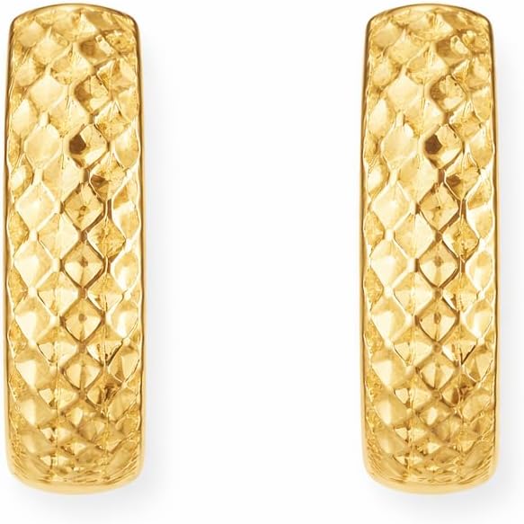 Italian 14K Solid Gold Huggie Hoop Earrings for Men & Women - Real 14K Yellow Gold Hoop Earrings for Women Jewelry Anniversary Birthday Gifts for her (3mm-5mm)