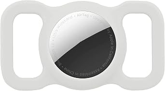 buzkkoy protective case for airtag silica gel anti scratch lightweight cover protector white