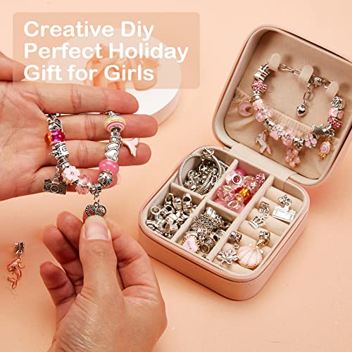 Acbxm Charm Bracelet Jewelry Making Kit For Girls 8-12 5-7 Teen Diy Kids Pop Beads Crystal Jewelry Making Kit Box Craft Gift Sets #TOP1