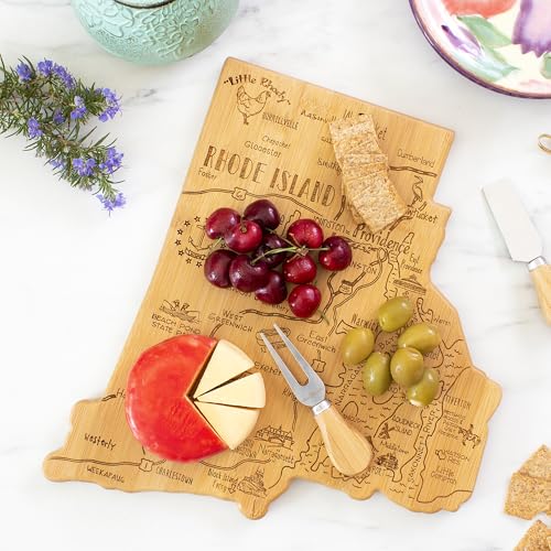 Tabla de cortar Bamboo con forma de Rhode Island miniatura 2