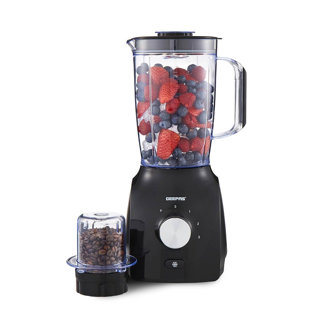 B&Q -  2-In-1 Black Electric Food Blender 1.8L Jug Smoothie Maker0.3L Coffee Grinder