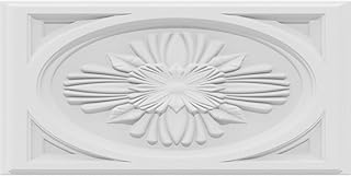 Ekena Millwork ROSC060X030GRVUF 6" W x 3" H x 1/2" P Large Greenville Rosette, White