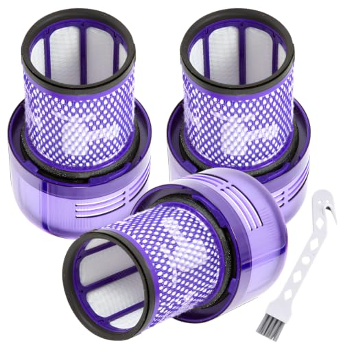Image of Dyson V12 Filter, 3 True HEPA Premium Filters Replacement compatible with Dyson V12, V12 Detect, V12 Detect Slim, V12 Detect Slim Absolute, V12 Filter Replacement, Part no. 971517-01