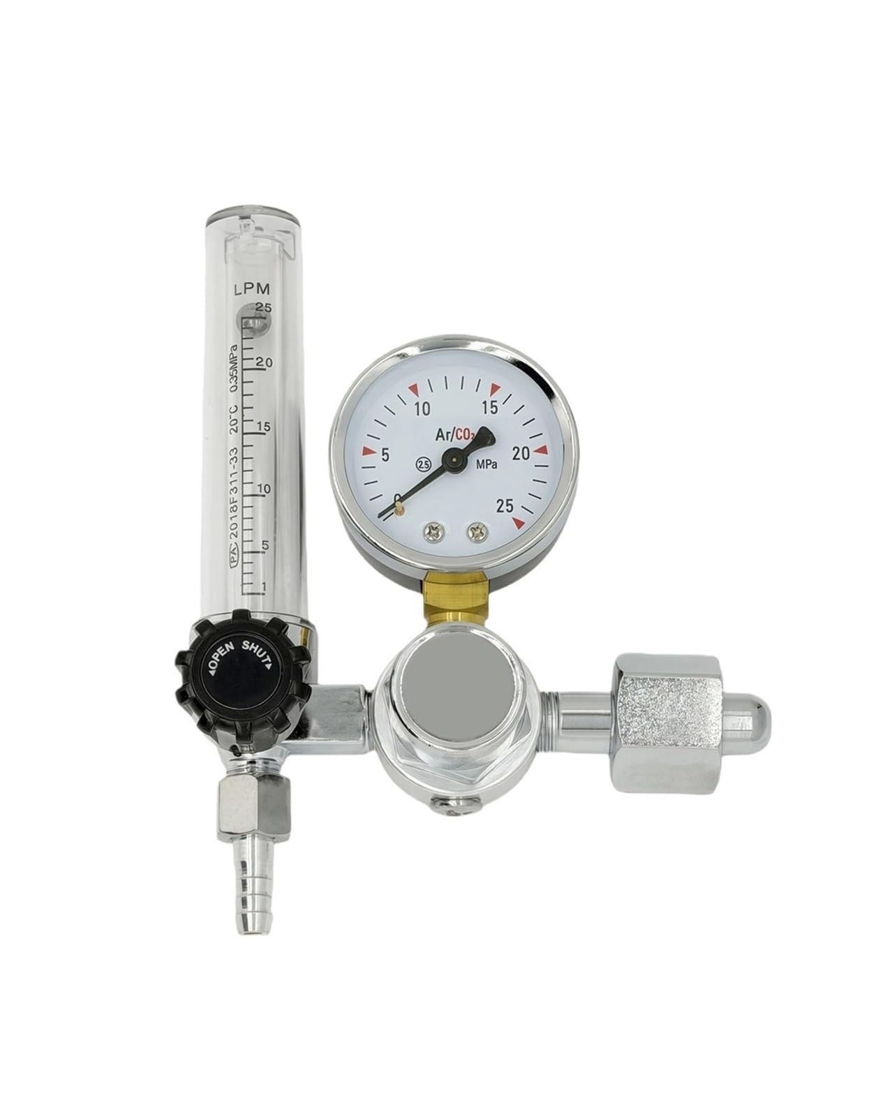Vmvud Gold 2025 0-25Mpa Argon Regulator Tig Flow-Meter Gas-Regulators Flowmeter Welding Weld Gauge Argon Pressure Reducer G5/8
