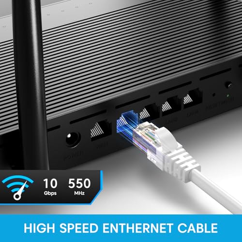 Image of Sounce Cat6 Ethernet Cable LAN Network Cable 305 Meter Long High-Speed Cable for CCTV PC Router Switch and Networking Best Reliability Stable Connection Durable Long-Lasting Material (White)