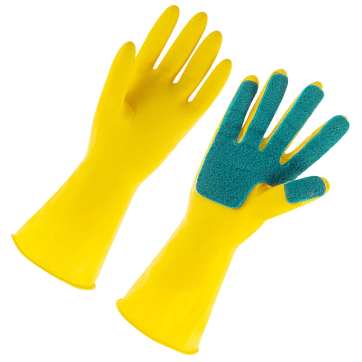 Didiseaon 3 Paia Guanti da Lavoro Domestico Guanti da bucato Strumenti per la Pulizia della casa per la Pulizia di Spugna Pulizie domestiche per Lavare i Piatti Yellow