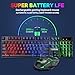 CHONCHOW USB Wireless Gaming Keyboard and Mouse Combo, LED Backlit Ergonomic Mechanical Feeling Keyboard, Rechargeable 2500mAh Battery, Anti-ghosting Keyboards 7D 3600DPI Mice for PC Gamer