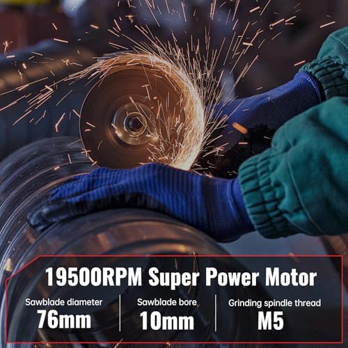 Housiwill Winkelschleifer, Mini Winkelschleifer, Kabelloses Elektrisches Trennschleifer, 19500 U/min...