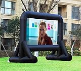 16 FT Inflatable Projector Screen for Outdoor Movies - Easy Setup Blow-Up Screen with Quiet Fan for Outdoor Movie Nights, Backyard Events, and Parties (Dual Support)