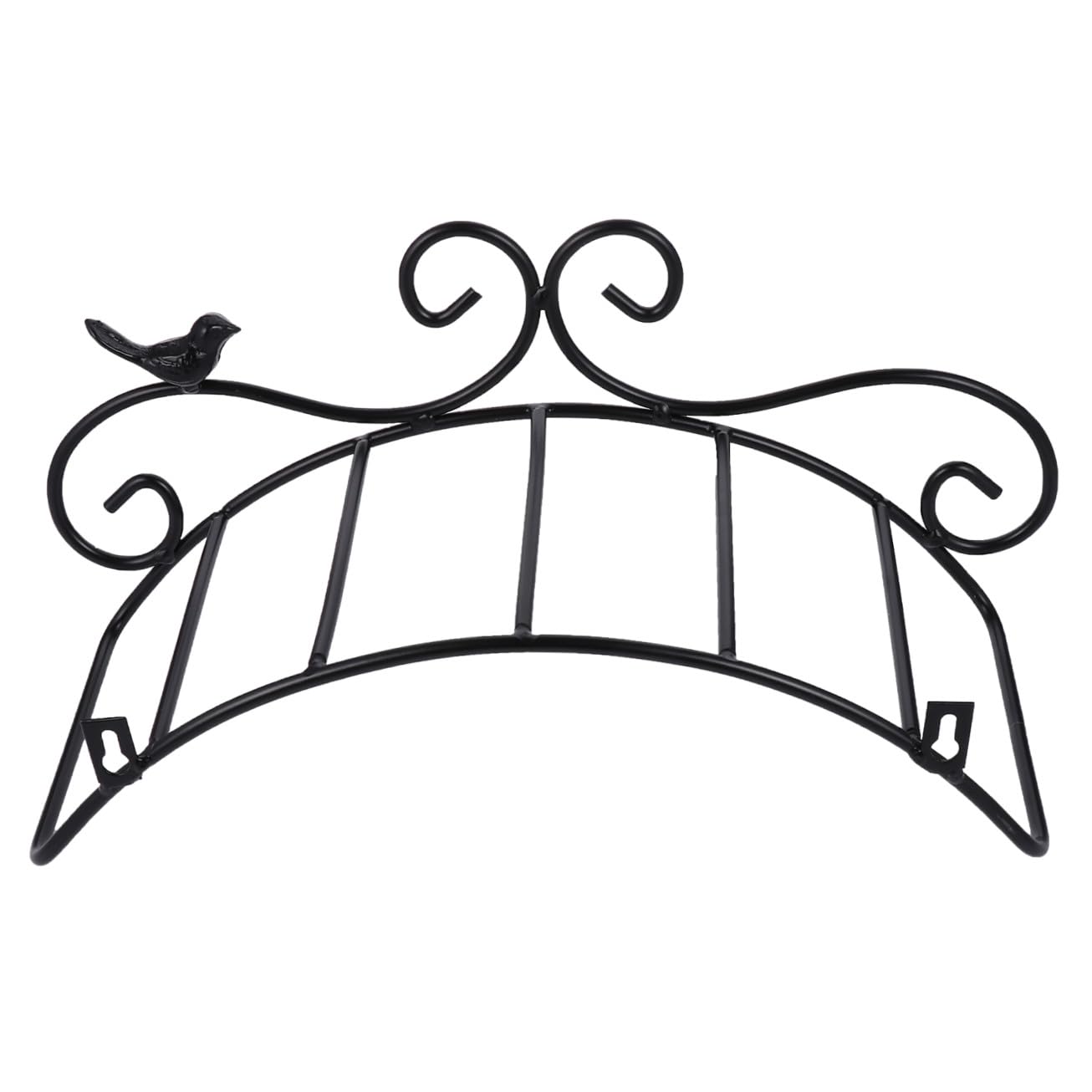 Wandmontierter Gartenschlauchhalter aus Eisen, Antik Elegant, Schwarz
