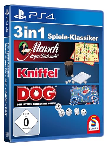 3 in1 Spiele Klassiker - Mensch ärgere dich nicht - Kniffel - DOG - Den letzten beißen die Hunde für PS4