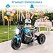 HONEY JOY Toddler Motorcycle, 6V Big Wheel Battery Powered Electric Motorcycle for Kids, Music, Story, Foot Pedal, Headlights, Forward/Backward, 3-Wheel Ride On Toy for Boys Girls Gift (Blue)