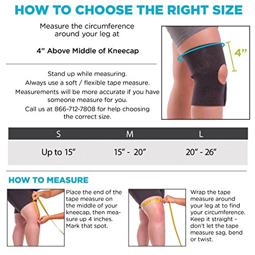 Braceability Plus Size Non-Slip Knee Support | Comfortable No-Sweat Womens And Mens Brace For Sore Knees, Sprains, Arthritis Joint Pain Relief While Walking, Working Out, Sitting & Standing (Large) #TOP1