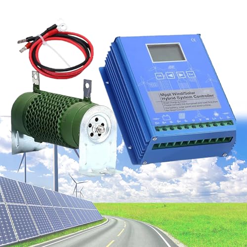 Controlador de carga híbrido MPPT para sistemas fuera de la red, pantalla LCD para energía solar y eólica, tecnología de carga Boost, compatible con 12V/24V/48V, ideal para soluciones de energía