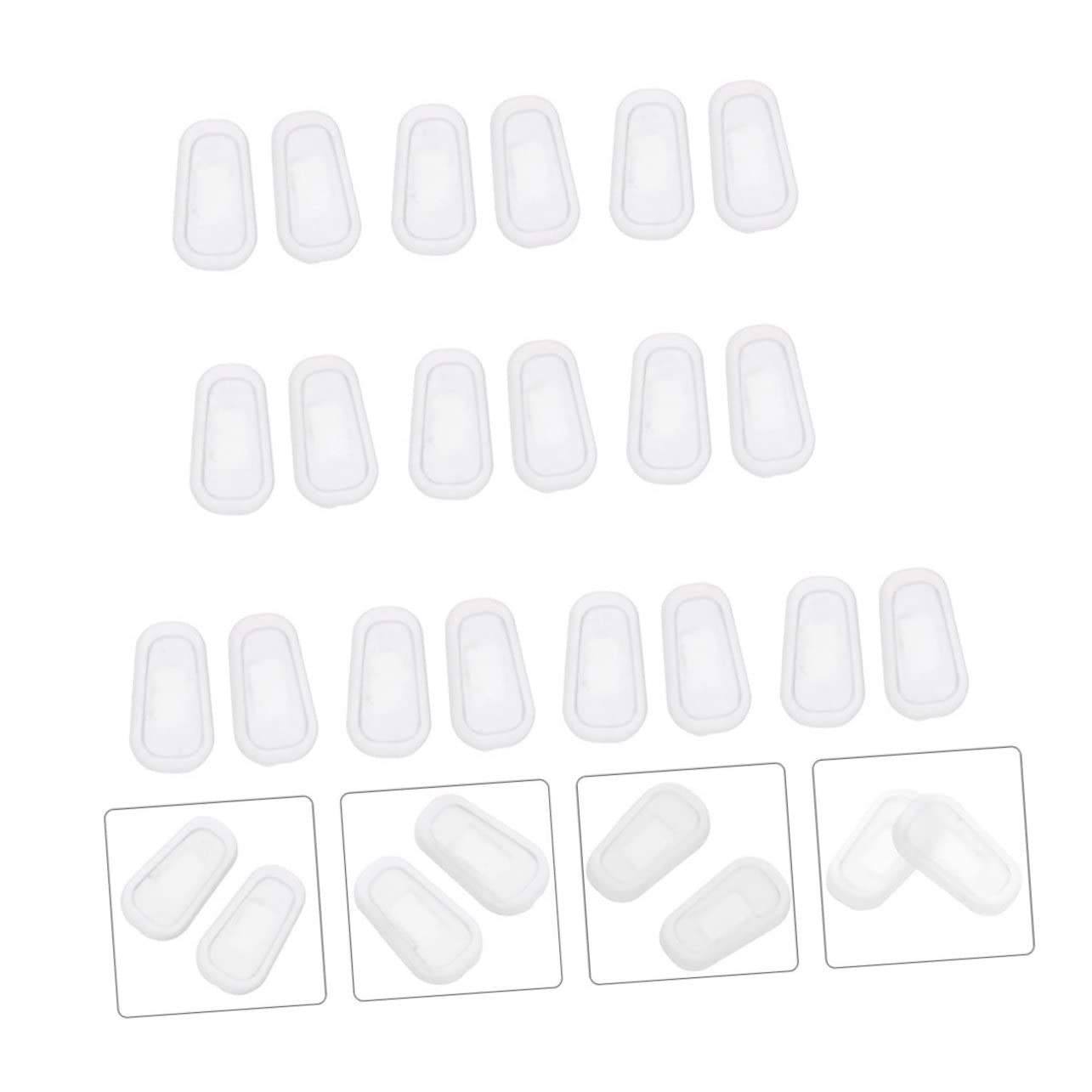 Healvian 5 Set Di Naselli Per Occhiali Accessori Cuscinetti in Silicone Morbido Per Occhiali Naselli Per Un Uso Confortevole 15 Paia * 5