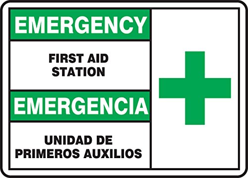 Panneau premiers secours bilingue pour éviter la confusion en cas d'urgence