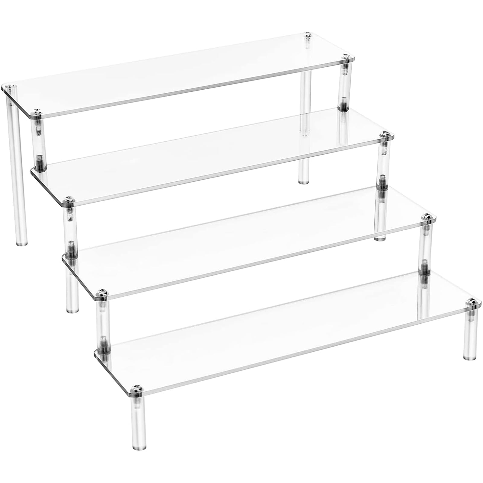 Msioytog Sturdy Multi-Tier Acrylic Shelving Unit for Collectibles Display Space-Saving Stand Space Saving Perfumes Organiser
