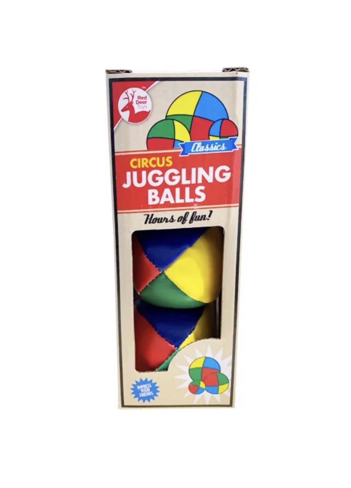 Bobzo Cathys Candy Cart Set Of 3 Retro Traditional Classic Juggling Balls Multi Coloured Clown & Circus Style In Gift Box, Ideal Secret Santa, Present, stocking Filler, Birthday Gift, Party Games