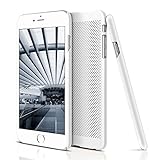 iPhone 6 Plus Case, LoHi iPhone 6s Plus Case [Ultra Slim] Hard PC Anti-scratch Shock Absorption Case Snag-on Mesh Thin Back Protective Shell Cover for Apple iPhone 6 6s Plus 5.5 inch - White