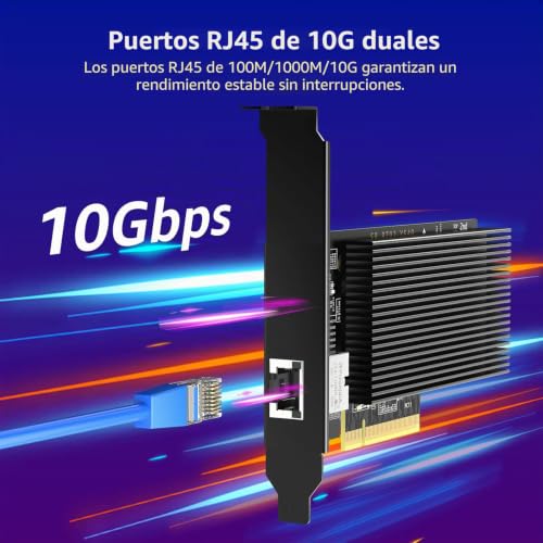 Tarjeta de red PCI-E 10G VIMIN X540-T1 con puerto RJ45 de 10Gbps para servidores Linux y Windows 2
