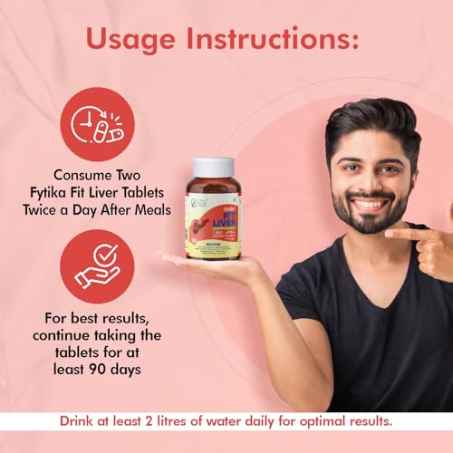 Image of Fytika Fit Liver | Liver Detox Supplement | For Healthy and Strong Liver | Enriched with Milk Thistle, Kutaki, Kalmegh, Bhumi Amla and Probiotics | 120 Tablets