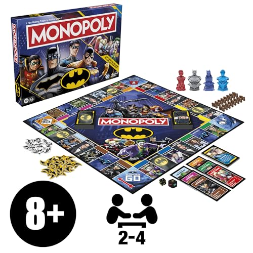 Monopoly Batman Edition Board Game | Monopoly Game for Batman Fans | Ages 8 and Up | 2 to 4 Players | Family Games | Strategy Games for Kids and Adults (Amazon Exclusive) image 17