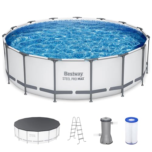Bestway Steel Pro MAX 15 Foot by 48 Inches Round Above Ground Fam...