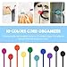 Rich&Ray Silicone Magnetic Cable Ties, Reusable Phone Cord Organizer, Magnetic Twist Ties for Headphone Cables, Charging Cable Organizer, Book Markers, Hanging Stuff or Just for fun, 10 Color-20Pack