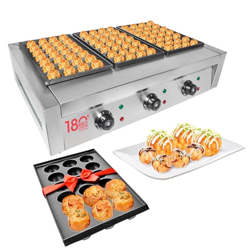 ALDKitchen Takoyaki Grill | Electric Takoyaki Maker | Nonstick Coating | 110V (84 Pcs)