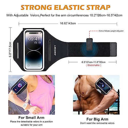 Sportarmband Mit Kopfhörer Tasche Handytasche Joggen Sport für iPhone 16 Pro Max 15 Pro 14 13 12 Galaxy S25 Ultra S24 S23, Xiaomi Huawei Handyhalterung Joggen Arm Handyhülle Running Armband