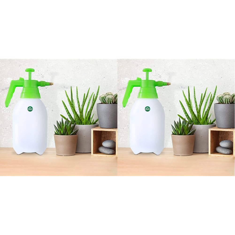 Trustbasket Pressure Sprayer 2 LTR | Spray Bottle for Plants | Gardening Water Pump Sprayer | Plant Spray Bottle for Garden | Spray Bottles for Gardening, Green (Pack of 2) (B0CL456DT8) Amazon Price History, Amazon Price Tracker