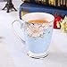AWHOME Royal Fine Bone China Coffee Mug Assorted colors Tea Cup 11 oz (1, blue)