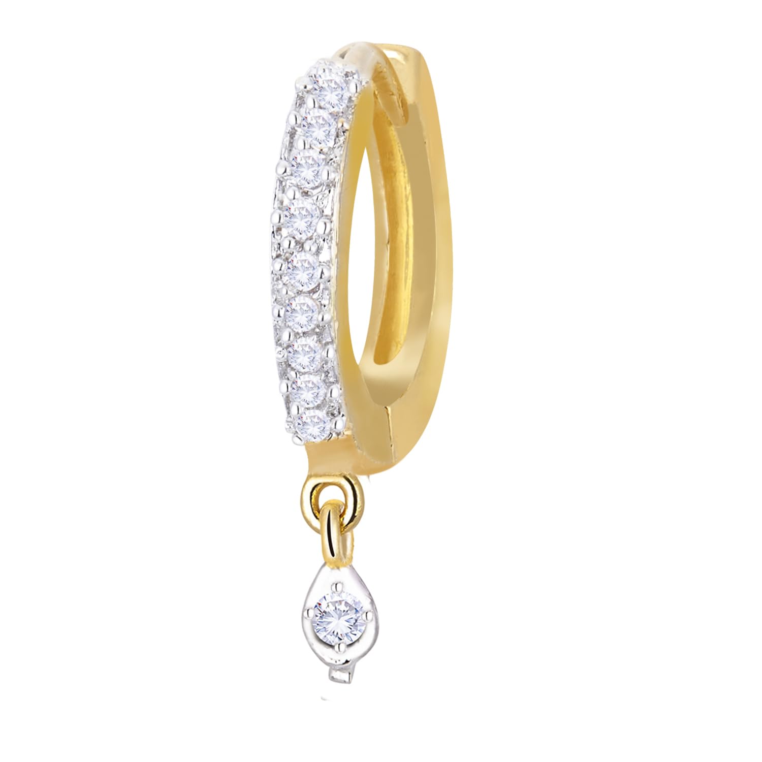 Gold-Plated CZ Hoop Earrings Jewellery For Women
