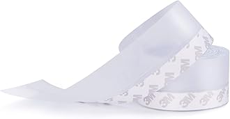 TAROSE Weather Stripping, 33 Feet Weather Stripping Door Seal Door Draft Stopper Shower Door Seal Strip Window Seal, Adhesive Silicone Tape (Transparent, 35MM)