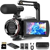 Dumjug 4K 60FPS Video Camera Camcorder 64MP with Wide-Angle ...