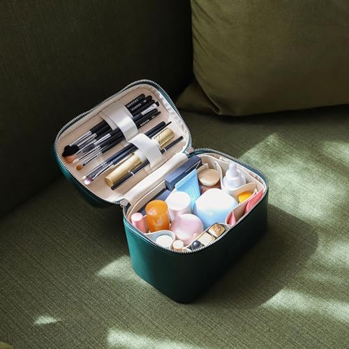 ETOILE - Mini Vanity Case Forest - Stylish Travel Makeup Bag Organizer With Removable Dividers3
