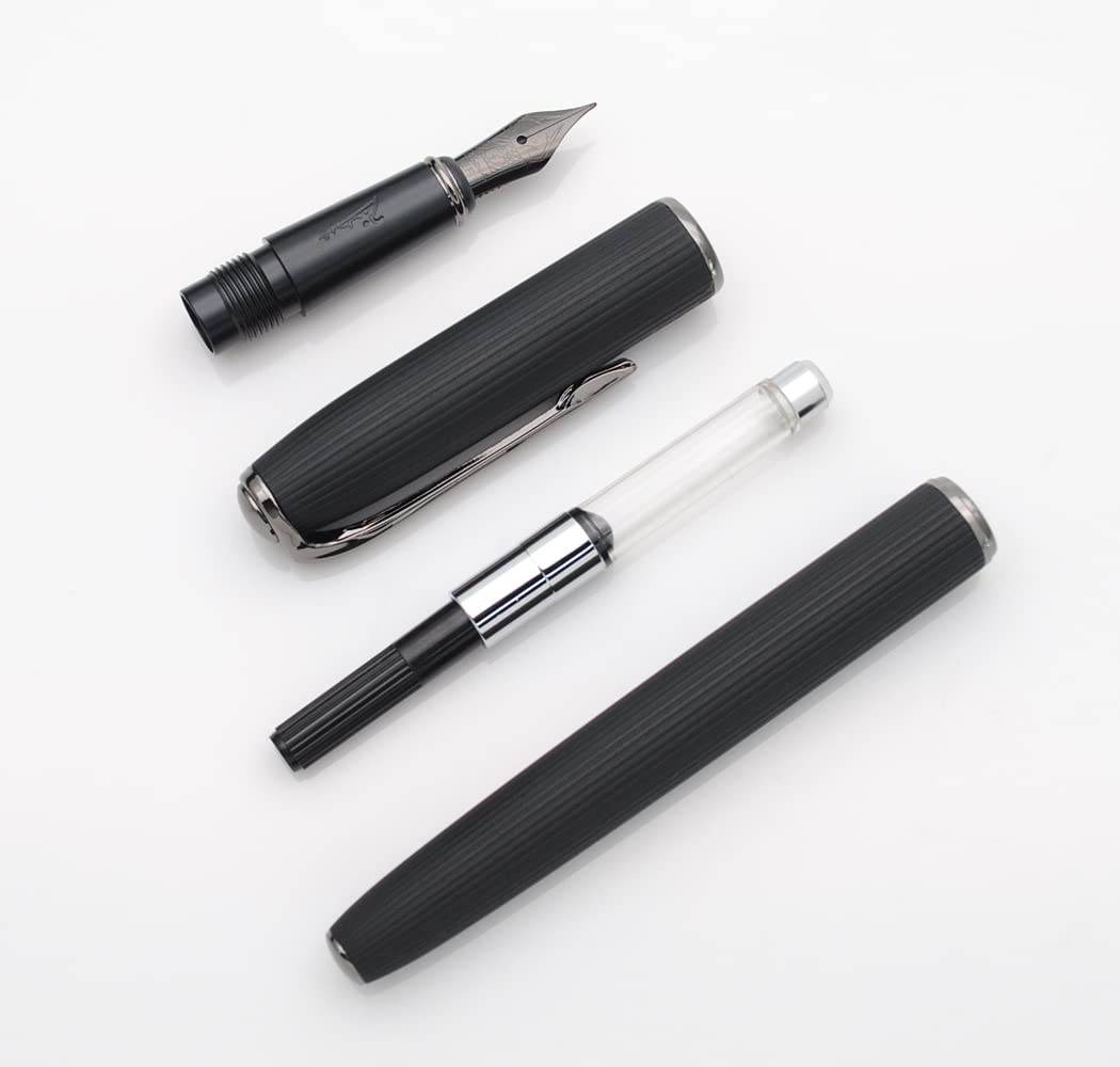 Picasso 916 Metal Fountain Pen, Natural Series Stripe Ink Pen with Ink Converter and Gift Case - Image 4