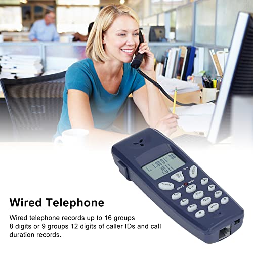 Teléfono fijo con cable y pantalla LCD para hogar miniatura 2