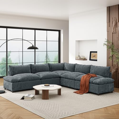 Merax 115.5" Modular Sectional Sofa, Upholstery 5 Seat Versatile Couch