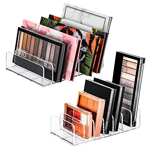 SAROAD Paleta de maquillaje para sombra de ojos, organizador de cosméticos, organizador de sombra de ojos impermeable para paleta de maquillaje de ojos, 7 secciones