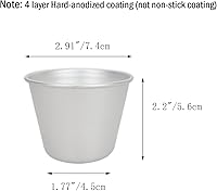 Vista 2 de Paquete de 6 moldes pequeños para popover, molde para pudín de Yorkshire, moldes para hornear profundos de aluminio, molde individual para mini