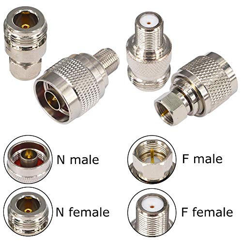 Kit adaptador onelinkmore N a F conector coaxial miniatura 3